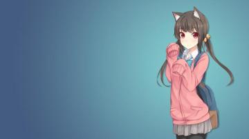 1080p HD Cat Girl Wallpaper High Quality Desktop