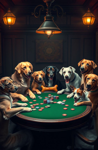 Dogs Playing Poker Wallpaper