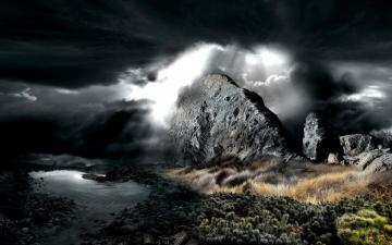 Dark Rock Wallpaper Stock Photos