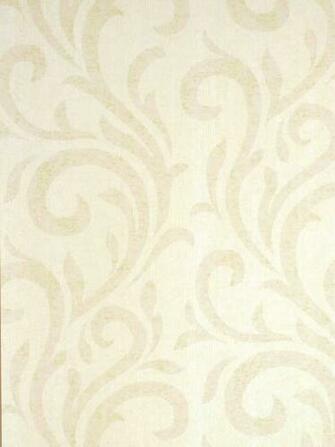 Cream Faded Leaf Swirl Wallpaper Contemporary Modern