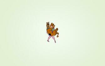 Wallpaper Girl Fear Dog Minimalism Humor Keeps Scooby Doo