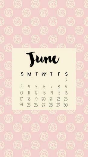 June iPhone Calendar HD Wallpaper In