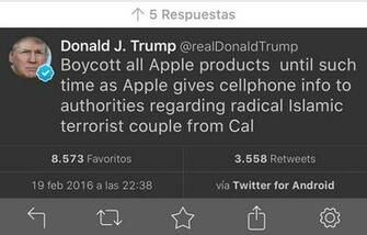 Donald Trump Solicita A Los Usuarios Un Boicot Apple