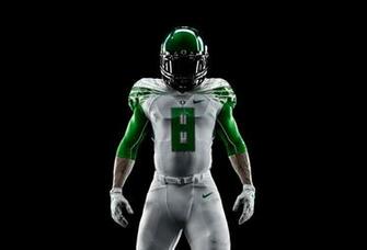 Oregon Ducks White Nike Mach Speed Uniforms