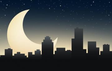 Wallpaper Night The Moon Sleep Home Town Image For Desktop