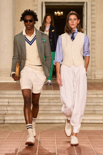 Ralph Lauren Corporation Three Models Collage Wallpaper