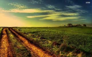 Desert Hills Cloudy Sky Wallpaper