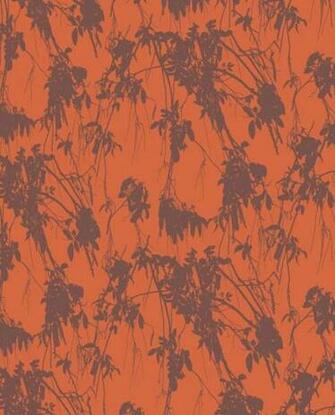 Wingnut Wallpaper Burnt Orange Tissus Fabrics