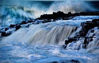 Wallpaper Wave Element Cascade Northern Ireland