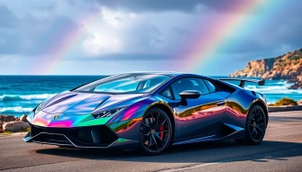 Rainbow Lamborghini Wallpaper