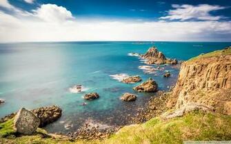 Rocky Shorelines At Land S End Cornwall United Kingdom 4k HD