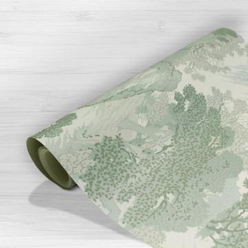 M1191 Crown Oriental Landscape Eau De Nil Wallpaper Sales