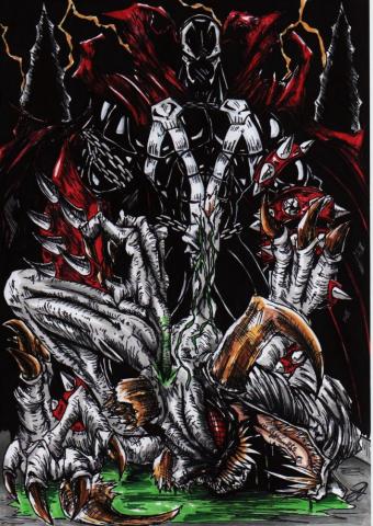 Spawn Vs Violator Colour By Darkartistdomain