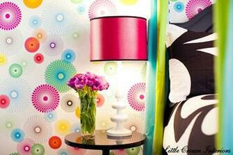 Bedroom For Teen Girl With Custom Wallpaper