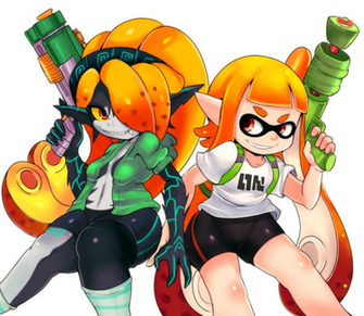 Squidna And Inkling By Chelostracks