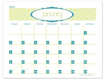 Cute Blank Monthly Calendar Printable