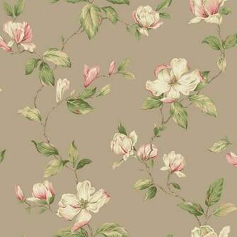 Ashford House Blooms Magnolia Wallpaper Border