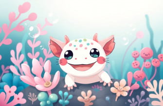 Kawaii Axolotl Wallpaper