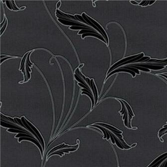 Erismann Royal Leaf Trail Wallpaper Black I Want