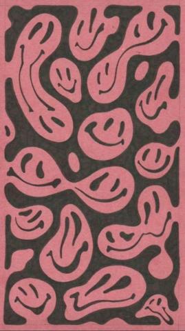 Red Melting Smiley Face Wallpaper Edgy iPhone