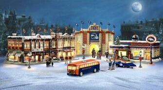 Denver Broncos Collectible Christmas Village Collection Auto Design