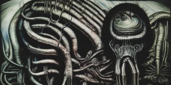 Ai Generated Creepy Dark Anatomy Tubes Fantasy Art Surreal