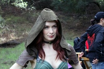 Felicia Day Actress Girl Gray Green Redheads Woman