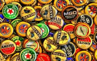 Beer Caps Amstel Sands Miller Wide Wallpaper13