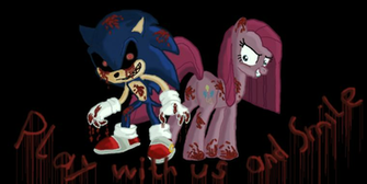 Sonic Exe And Pinkamena By Mrdragonboy96