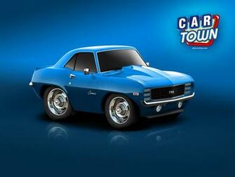 Blue Car Town Camaro Computer Wallpaper Desktop Background