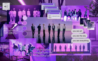 Purple Aesthetic Collage Wallpaper