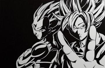 Goku And Vegeta From Dragon Ball Z Sketched By Supriti Misra