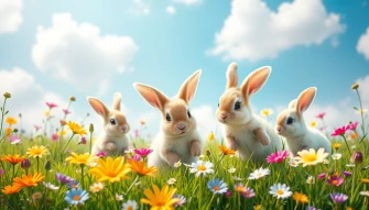 Cute Bunnies Wallpaper