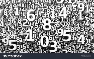 Abstract 3d Numbers Background Computer Science Design Algebra