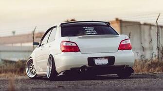 Subaru Impreza Wrx Sti White Rear Wallpaper Background 4k