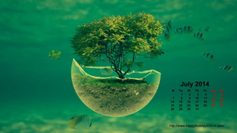 July Calendar Wallpaper Happy Holidays