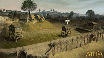 Total War Attila Background Wooden Fenced Town Wallpaper