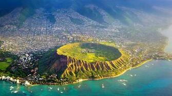 Aerial Of Diamond Head O Ahu Hawaii Wallpaper By T1000
