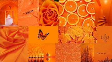 Orange Aesthetic Wallpaper Laptop Paper Lamp