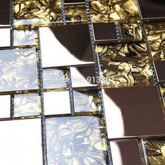 Glass Tile Wallpaper Mosaic Pearl Shell Kitchen Backsplash Background