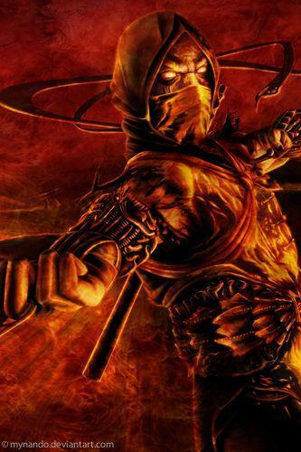 Mortal Kombat Scorpion Concept For iPhone 3g 3gs