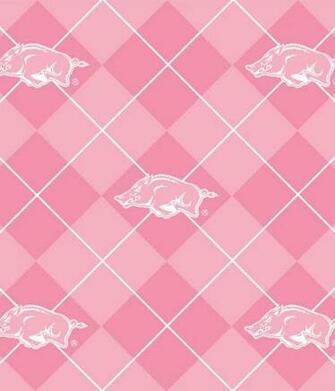 Pink Arkansas Razorbacks Argyle Fleece Foust Textiles Inc Interior