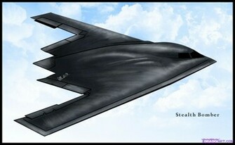 Draw A B Spirit Stealth Bomber Airplane