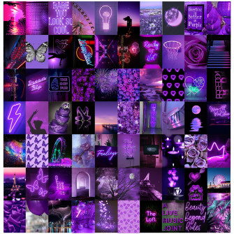 Purple Aesthetic Collage Wallpaper