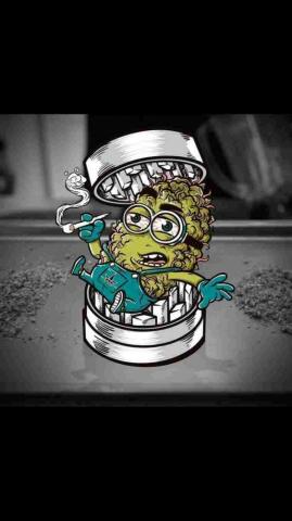Gangster Cartoon Weed Wallpaper On