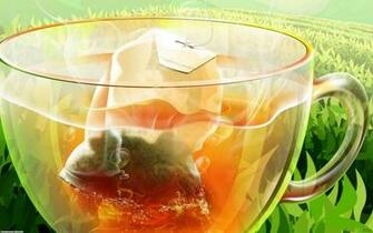 Drawn Tea Bag In Cup Computer Wallpaper Life