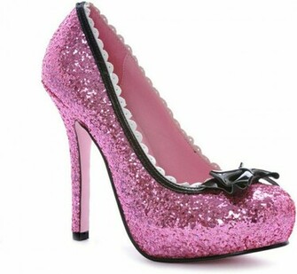 Glitter Pink Shoes Wallpaper HD