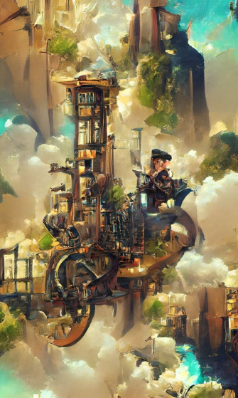 Plitover Fantasy Art Landscapes Anime Scenery City Wallpaper