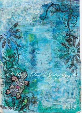 Mixed Media Art Background For Digital By Vintagegypsyart