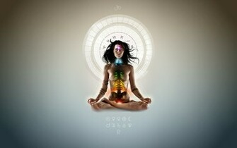 Wallpaper Women Meditation Symbols